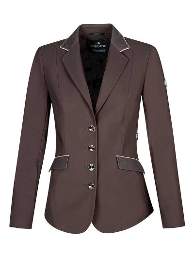 Veste de compétition marron foncé avec passepoils rositas pour femme Buffy - Equiline