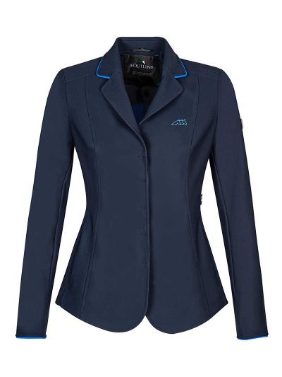 Veste de compétition bleu marine avec perforaciones et passepoils bleue pour femme Diana - Equiline