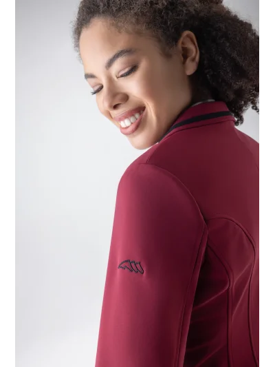 Chaqueta de concurso roja (Alpine Plum) compatible con airbag para mujer EQCAT - Equiline - imagen 3