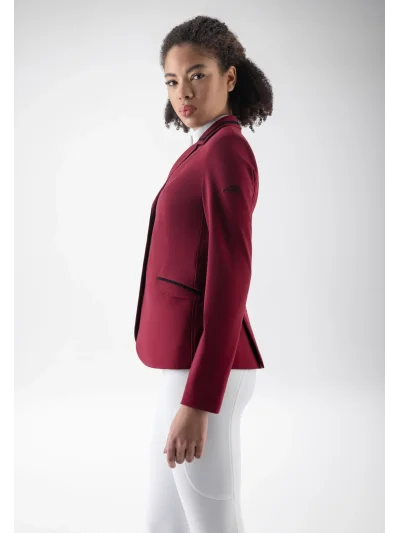 Chaqueta de concurso roja (Alpine Plum) compatible con airbag para mujer EQCAT - Equiline - imagen 4