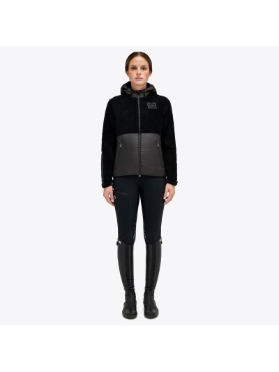 Veste en éponge et nylon avec el logo de CT Academy sur la poitrine pour femme - Cavalleria Toscana