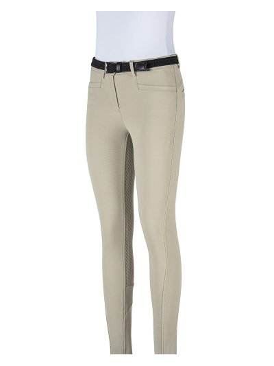 Beige riding breeches for girls - Equiline