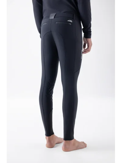 Pantalones de montar de invierno azul marino con grip en rodilla para hombre EQCHERAK - Equiline - imagen 3