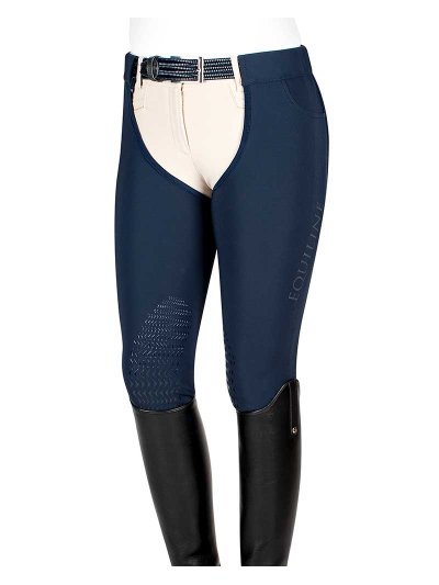 Chaparreras azul marino (grip rodilla) para mujer Dalia - Equiline