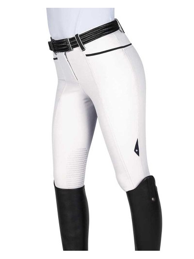 Pantalons blanc et bleu marine (grip aux genoux) pour femme Julie - Equiline