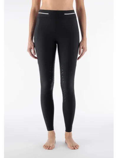 Mallas de montar negras full grip para mujer EQCLIVEF - Equiline