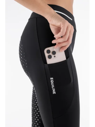 Mallas de montar negras full grip para mujer EQCLIVEF - Equiline - imagen 2