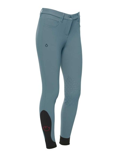 Bluish Gray Riding Pants with Pockets (Knee Grip) for Girls - Cavalleria Toscana