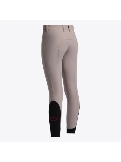Pantalones de montar rosa palo (Cipria) con grip en rodilla para niña - Cavalleria Toscana - imagen 2