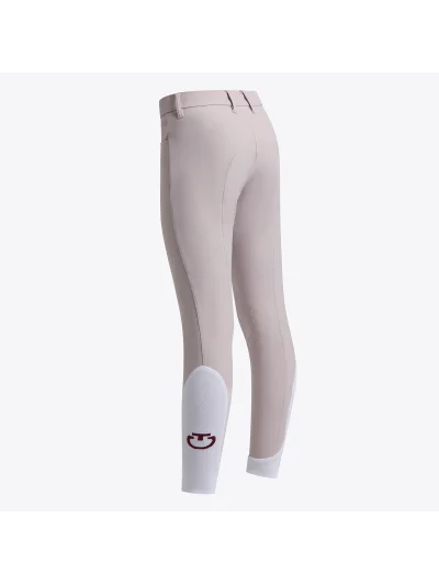 Pantalones de montar rosa claro (Violet Ice) con grip en rodilla para niña - Cavalleria Toscana - imagen 2