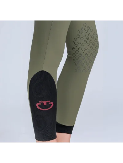 Pantalones de montar verde oliva (Winter Moss) con grip en rodilla para niña - Cavalleria Toscana - imagen 4