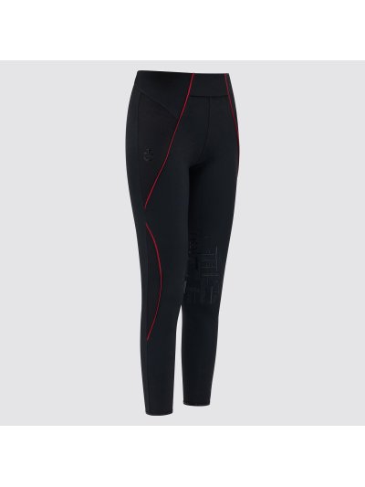 Leggings d'équitation noir (grip aux genoux) pour fille Academy - Cavalleria Toscana