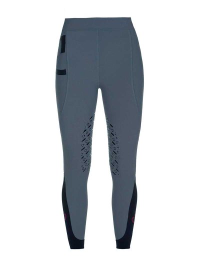 Mallas de cintura alta gris azulado (grip rodilla) para mujer - Cavalleria Toscana