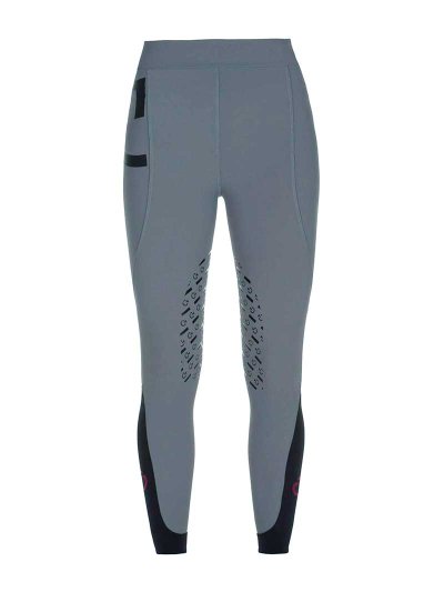 Mallas de cintura alta gris azulado claro (grip rodilla) para mujer - Cavalleria Toscana