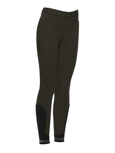 Dark Khaki Riding Pants (Knee Grip) Junior Unisex - Cavalleria Toscana