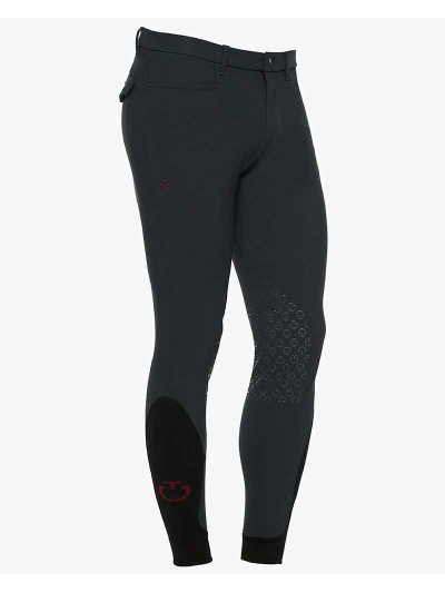 Dark grey riding pants (knee grip) for men - Cavalleria Toscana