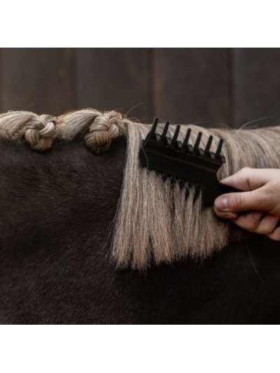 Peine pinza negro para trenzar la crin - QHP - imagen 2