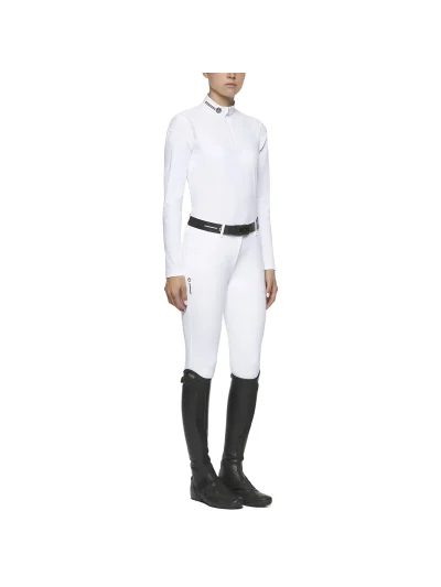 Polo de concours blanc pour femme - Cavalleria Toscana - imagen 3