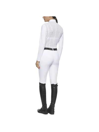 Polo de concours blanc pour femme - Cavalleria Toscana - imagen 4