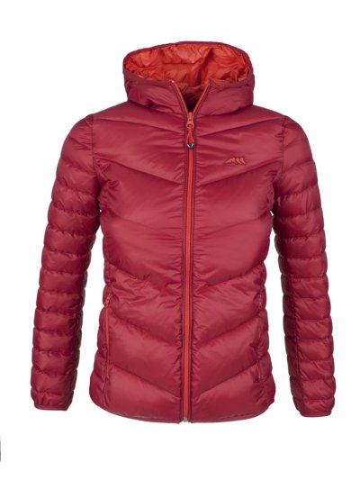Abrigo de plumas con capucha rojo junior unisex Mary - Equiline