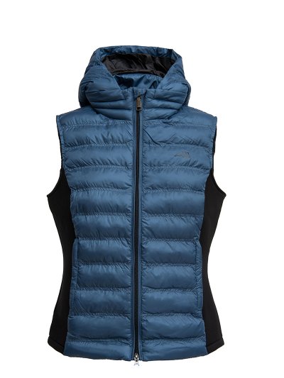 Gilet bleu avec capuche pour femme Elime - Equiline