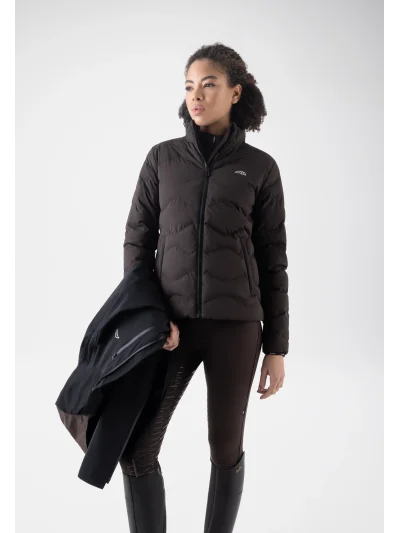 Chaqueta impermeable larga 3 en 1 negra para mujer EQCROOF - Equiline - imagen 4