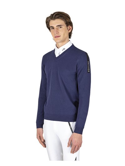 Jersey fino de punto morado oscuro para hombre Cramec - Equiline