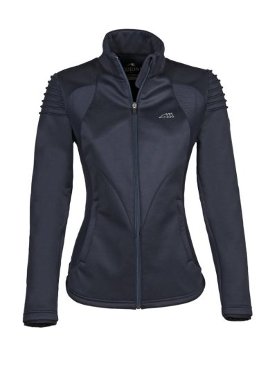 Veste softshell polaire d'entraînement bleu marine pour femme Flyer - Equiline
