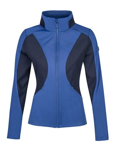 Women’s electric blue and navy softshell jacket – Era - Equiline