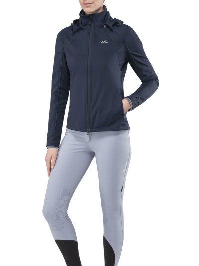 Navy blue softshell jacket with hood for women Eudora - Equiline