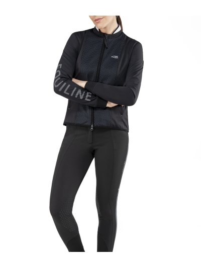 Black softshell jacket baseball style for women Chester - Equiline