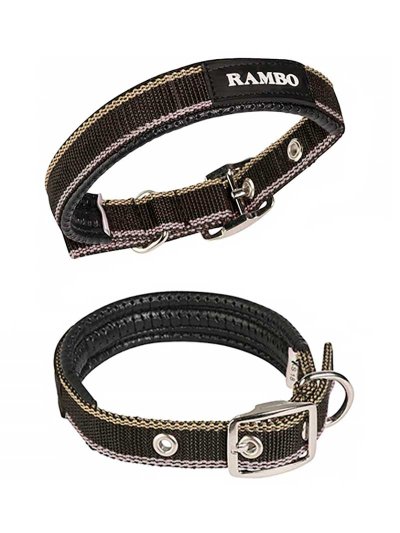 Collar para perro marrón oscuro - Rambo