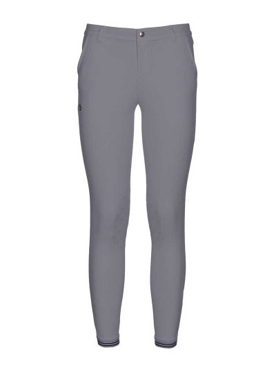 Light Grey Riding Pants (Knee Grip) Junior Unisex - Cavalleria Toscana Revolution