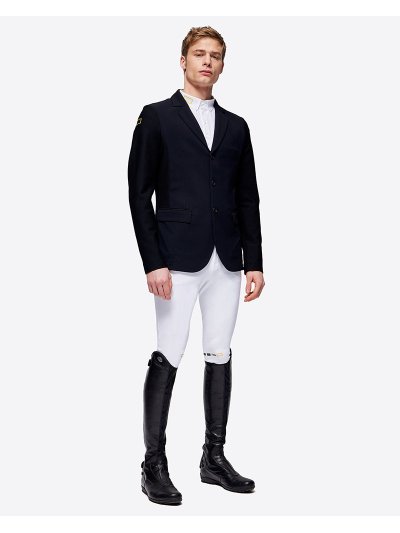 Americana de competición negra de jersey y malla para hombre - RG