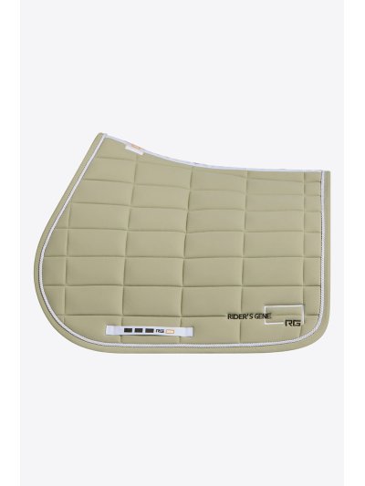 Tapis de saut vert sauge en jersey à passepoil contrasté - RG