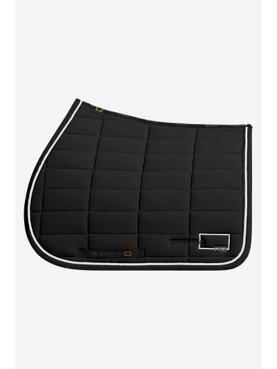 Tapis de saut noir en jersey à passepoil contrasté - RG