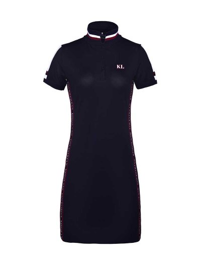 Robe en piqué style Polo à manches courtes bleu marine pour femme KLdorma - Kingsland