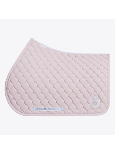 Tapis de saut rose avec matelassage circulaire - Cavalleria Toscana
