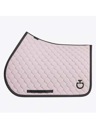Tapis de saut rose et noir avec matelassage circulaire - Cavalleria Toscana