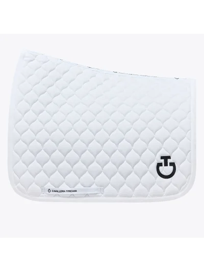 Tapis de dressage blanc avec matelassage circulaire - Cavalleria Toscana