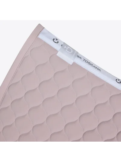 Tapis de dressage rose avec logo blanc et matelassage circulaire - Cavalleria Toscana - imagen 2