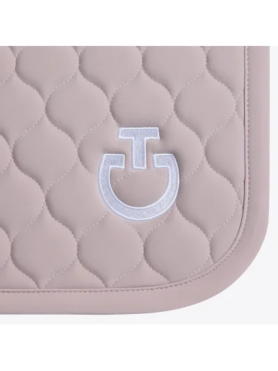 Tapis de dressage rose avec logo blanc et matelassage circulaire - Cavalleria Toscana - imagen 3