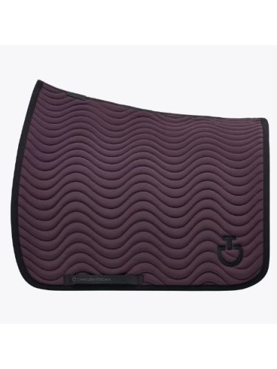 Sudadero de doma morado con logo bordado negro Costura ondulada - Cavalleria Toscana