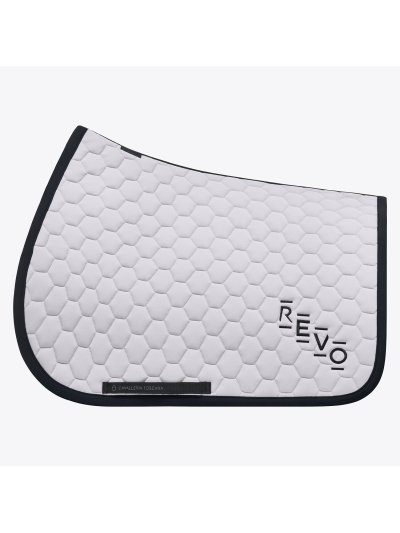 Sudadero de salto gris claro y negro para caballo y pony Revo hexagonal - Cavalleria Toscana