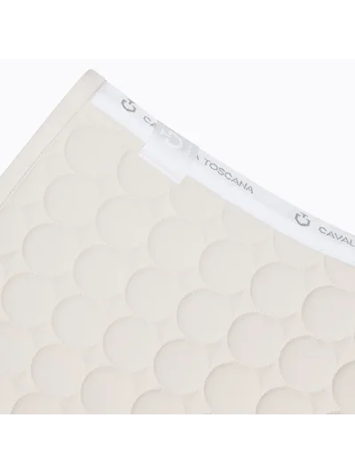 Tapis de saut beige clair (Birch) en jersey matelassé circulaire pour cheval Circle Quilted - Cavalleria Toscana - imagen 2