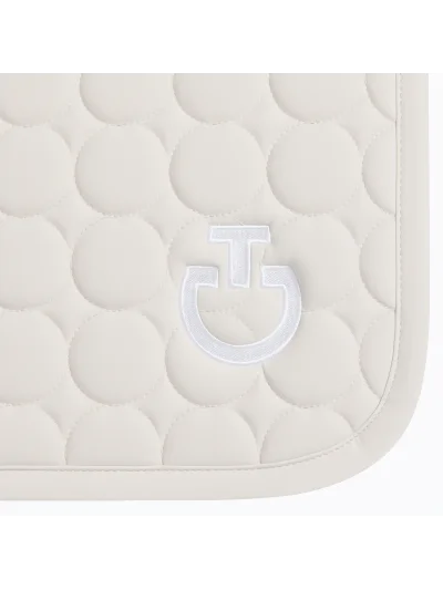 Tapis de saut beige clair (Birch) en jersey matelassé circulaire pour cheval Circle Quilted - Cavalleria Toscana - imagen 3