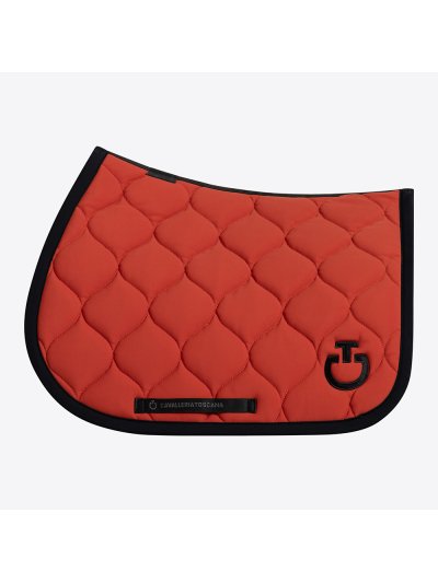 Sudadero de salto rojo con acolchado circular y logo bordado para caballo y pony New Circular Quilted - Cavalleria Toscana