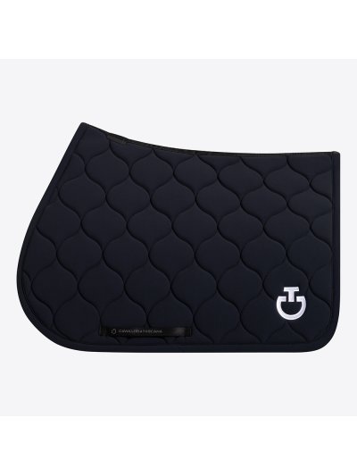 Sudadero de salto azul marino con acolchado circular y logo bordado para caballo y pony New Circular Quilted - Cavalleria Toscana