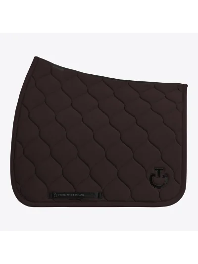 Sudadero de doma marrón oscuro (Espresso) con acolchado circular para caballo - Cavalleria Toscana