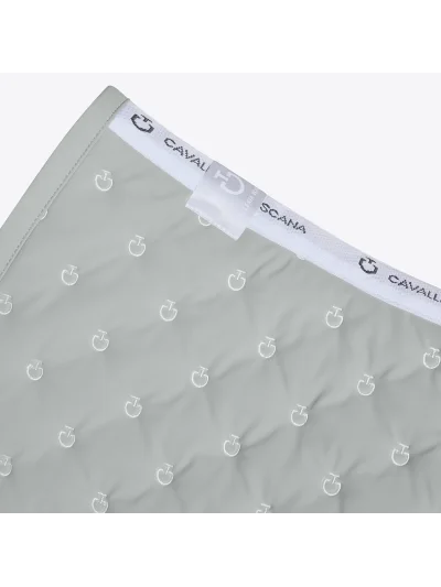 Tapis de saut vert sauge (Belgian Block) matelassé à micro-logos brodés pour cheval et poney - Cavalleria Toscana - imagen 2
